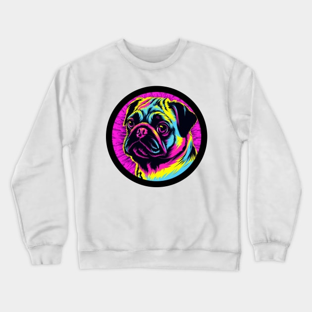 Pug Dog Hero Crewneck Sweatshirt by Underground Cargo